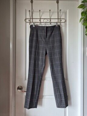 Zara Gray Windowpane Dress Pants